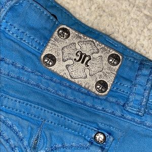 Blue miss me shorts